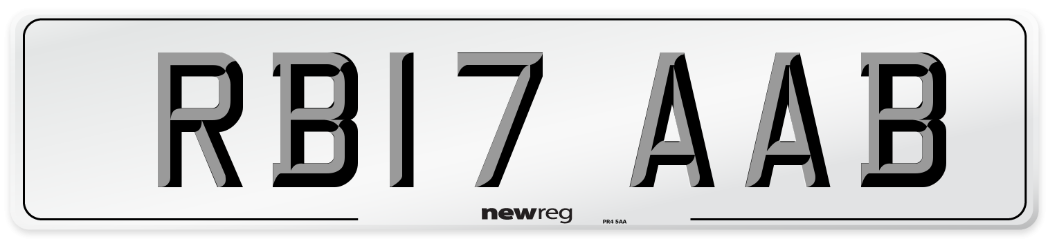 RB17 AAB Number Plate from New Reg